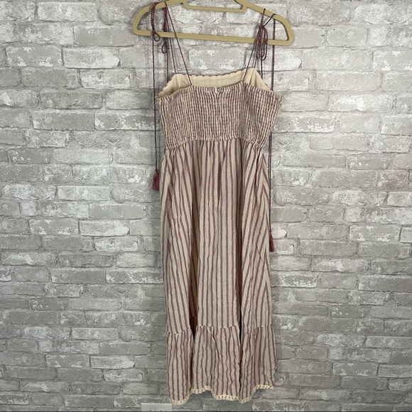 Lulus Magnificent Moments Cream and Purple Striped Midi Dress - Picture 6 of 7